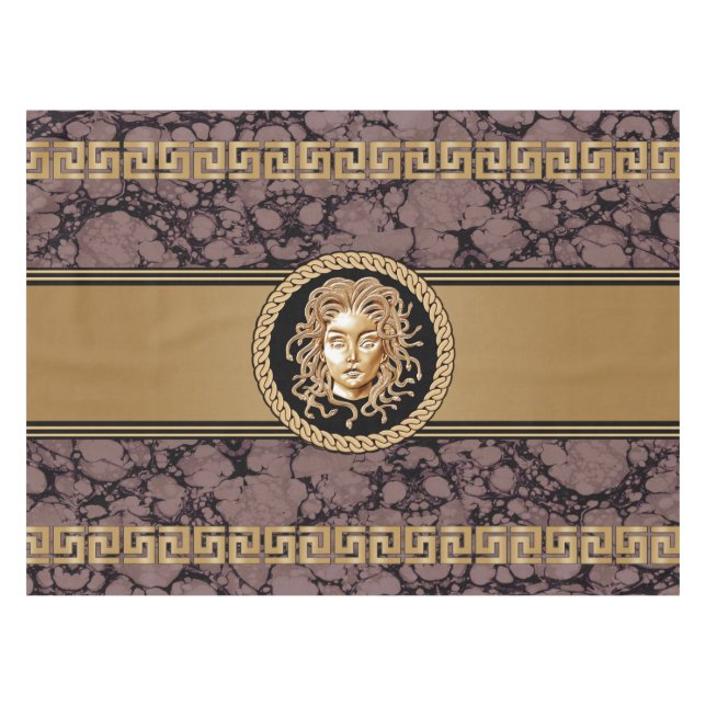 Mantel Medusa Marble & Gold de lujo (Frente (Horizontal))