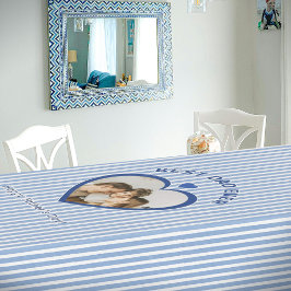 Mantel Mejor Papá del Mundo Tarjeta de Foto del Corazón P