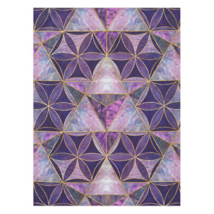 Mantel Merkabah sobre el patrón de las flores de la vida