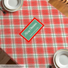 Mantel Merry Christmas Tablecloth Monogram Gift Idea