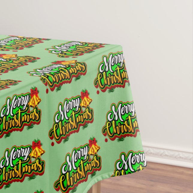 Mantel Merry Christmas Text Typography with Bells (In Situ)