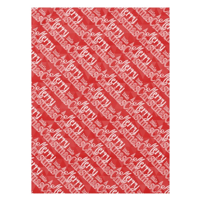 Mantel Merry Little Navidades Resumen Patrón Triángulo (Anverso)