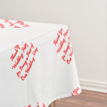 Mesa de la boda Tipografía roja