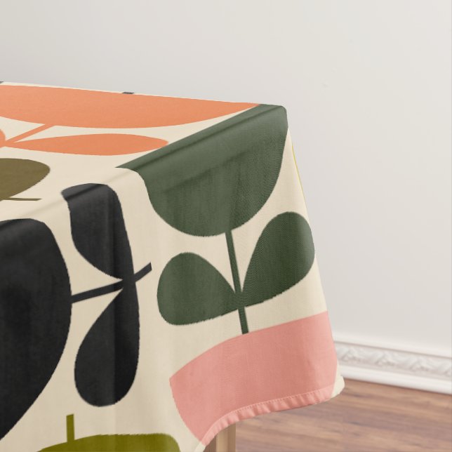 Mantel Mid‑century modern- Retro Scandinavian Flowers  (In Situ)