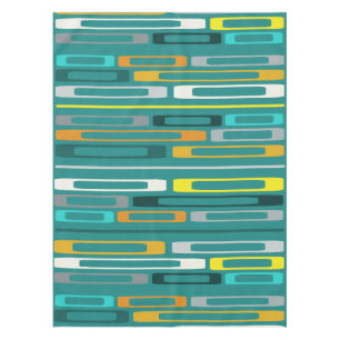 Mantel Mid Century Retro Flat Rocks Turquoise