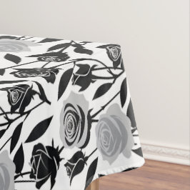 Mantel Minimalist Black Roses With Light Gray Stems 