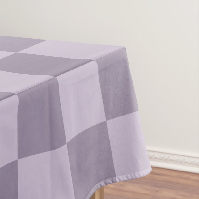 Mantel Minimalist Soft Lavender Checkerboard Pattern  (In Situ)