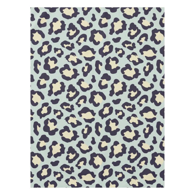 Mantel Mint green leopard print (Anverso)