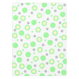 Mantel Mnit Verde Crema Gris Claro Lunares