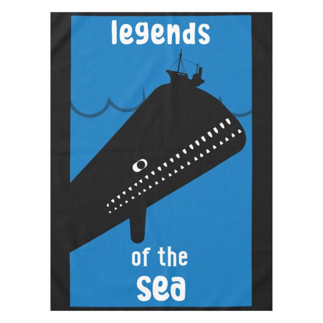 Mantel Moby Dick Sea Fantasy | Funny Ocean And Sea Servin (Anverso)