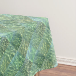 Mantel Moda Boho Diamond Patchwork Aquamarine Seafoam