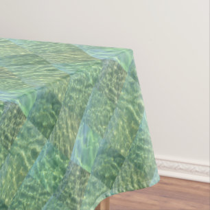 Mantel Moda Boho Diamond Patchwork Aquamarine Seafoam