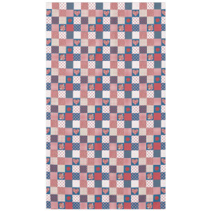 Mantel Moda Corazones y Rosas Faux Patchwork Tablecloth