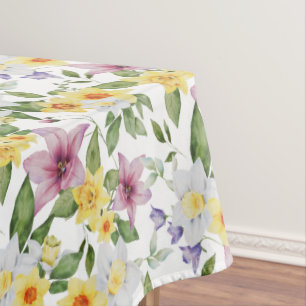 Mantel Moda elegante floral verde verde morado amarillo