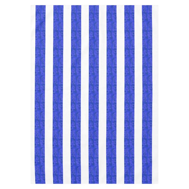 Mantel Moda Guay Bandas Geométricas Azules Tablecloth (Anverso)
