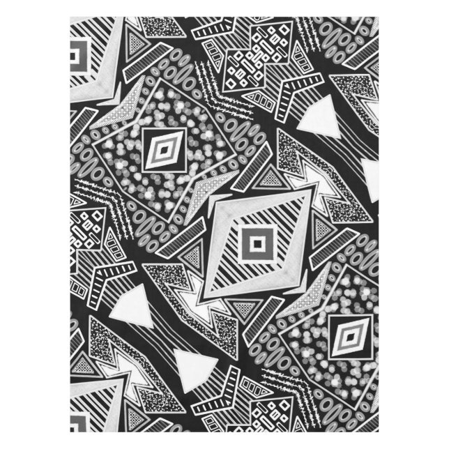 Mantel Moda Negra Y Blanca De Runway Inspirada (Anverso)