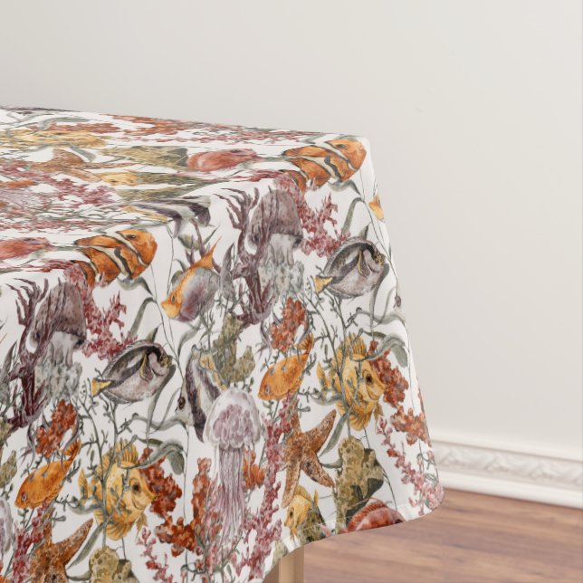 Mantel Modelo 2 de la vida marina de la acuarela (In Situ)