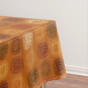 Mantel Modelo a mano de Earthtone del Doodle del girasol