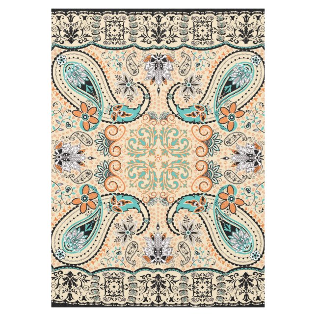 Mantel Modelo abstracto retro de moda enrrollado de Boho (Anverso)