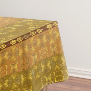 Mantel modelo africano étnico con los simbols de Adinkra