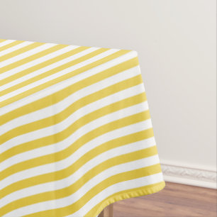 Mantel Modelo amarillo y blanco de la raya