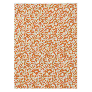 Mantel Modelo anaranjado quemado damasco floral con clase