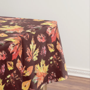 Mantel Modelo artístico de las hojas de otoño en Brown