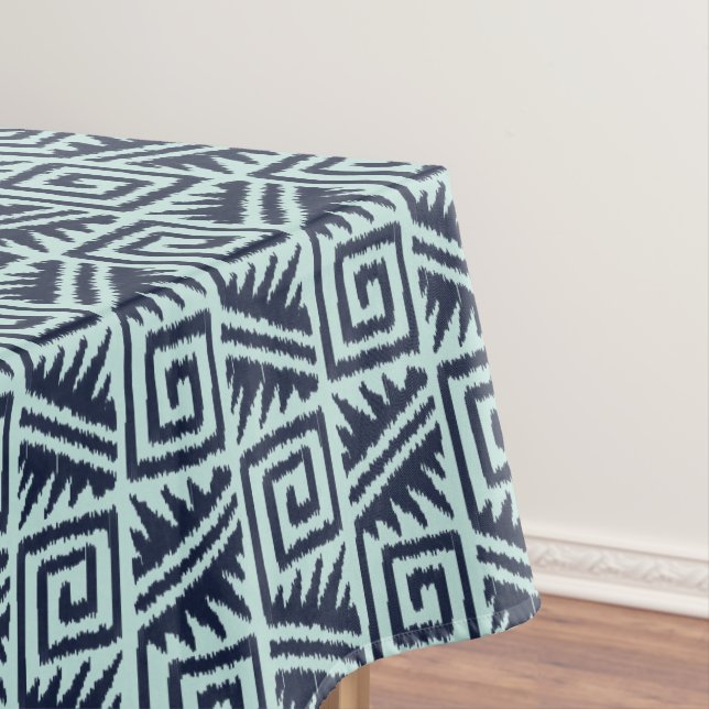 Mantel Modelo azteca de Ikat - añil y azul claro (In Situ)