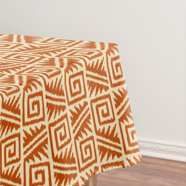 Mantel Modelo azteca de Ikat - mandarín y anaranjado (In Situ)