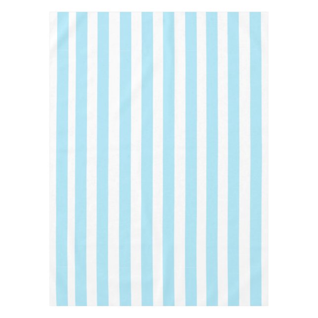 Mantel Modelo azul claro y blanco de las rayas (Anverso)