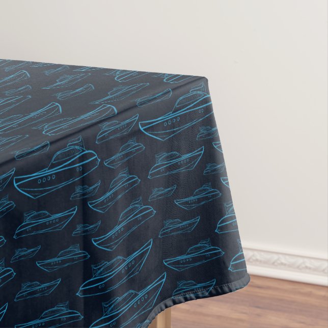Mantel Modelo azul del yate (In Situ)