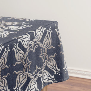 Mantel modelo azul floral del estilo barroco