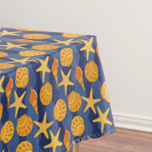 Mantel Modelo azul y anaranjado del Seashell (In Situ)