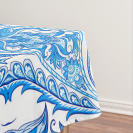 Mantel Modelo azul y blanco de Paisley