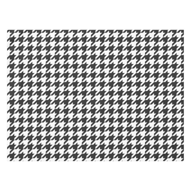 Mantel Modelo blanco y negro de Houndstooth (Frente (Horizontal))
