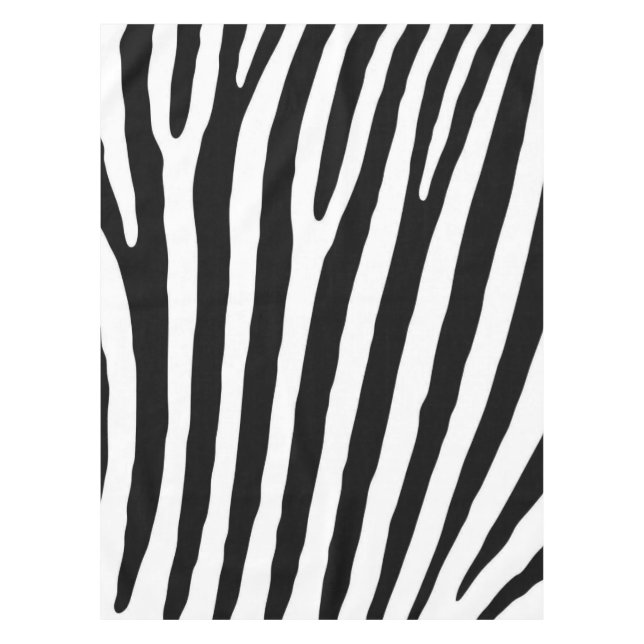 Mantel Modelo blanco y negro del estampado de zebra (Anverso)
