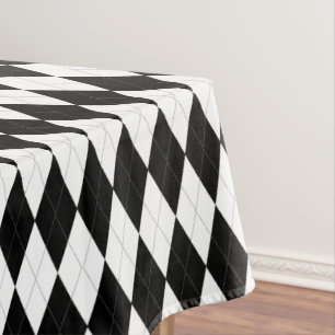 Mantel Modelo blanco y negro elegante de Argyle