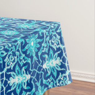 Mantel Modelo chino de Nouveau del arte - turquesa y azul