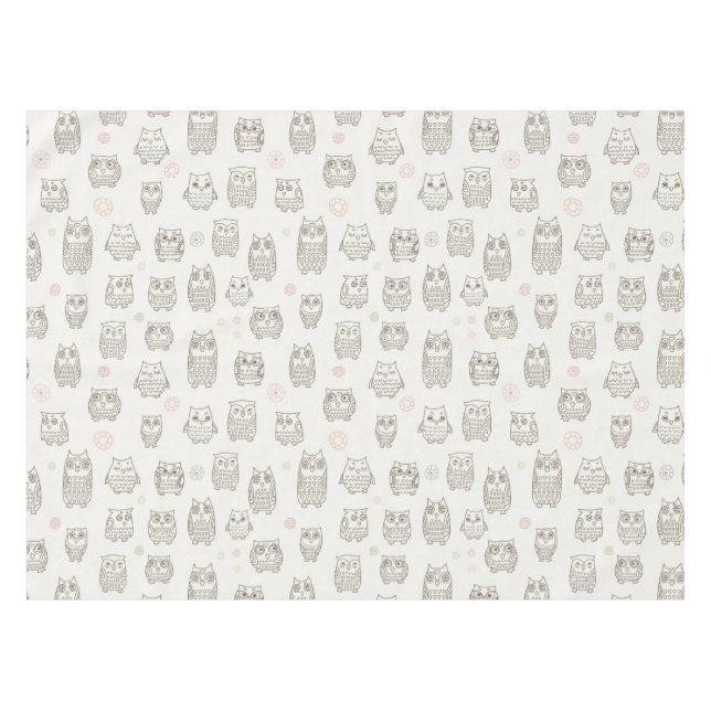 Mantel Modelo con los búhos (Frente (Horizontal))