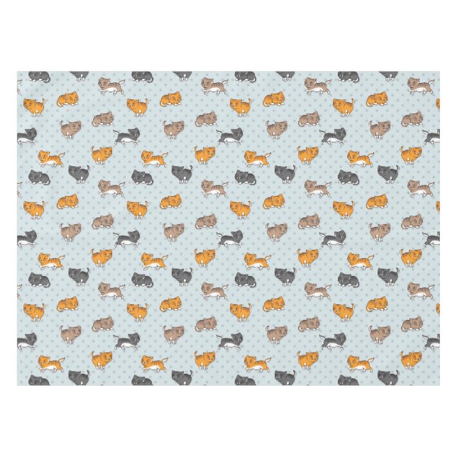 Mantel modelo con los gatos divertidos (Frente (Horizontal))
