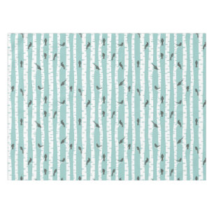 Mantel Modelo con los pájaros y los árboles