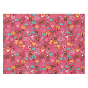 Mantel Modelo con los pájaros y los gatos lindos