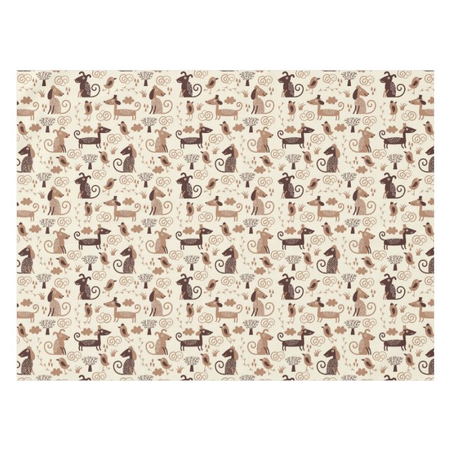 Mantel modelo con los perros lindos (Frente (Horizontal))