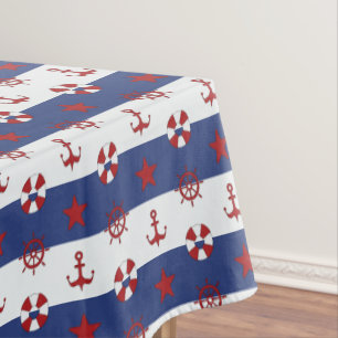 Mantel Modelo de barras y estrellas náutico