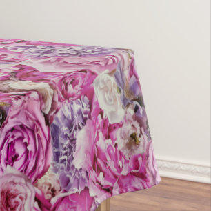 Mantel Modelo de flores Rosa de lavanda blanca rosa