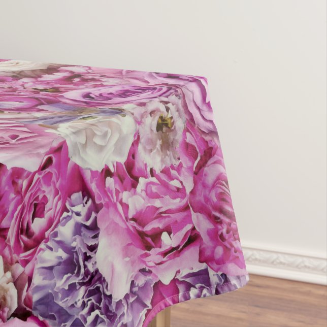 Mantel Modelo de flores Rosa de lavanda blanca rosa (In Situ)