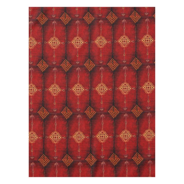Mantel Modelo de la alfombra persa en rojo (Anverso)