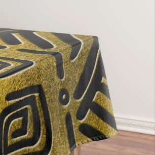 Mantel Modelo de oro africano étnico en negro