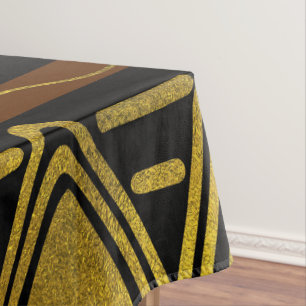 Mantel Modelo de oro africano étnico en negro y marrón
