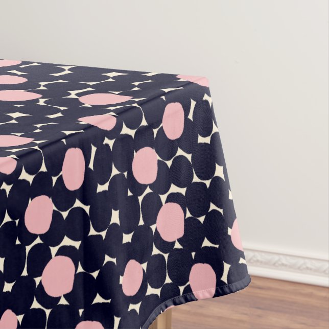 Mantel Modelo de punto grande azul y rosado (In Situ)